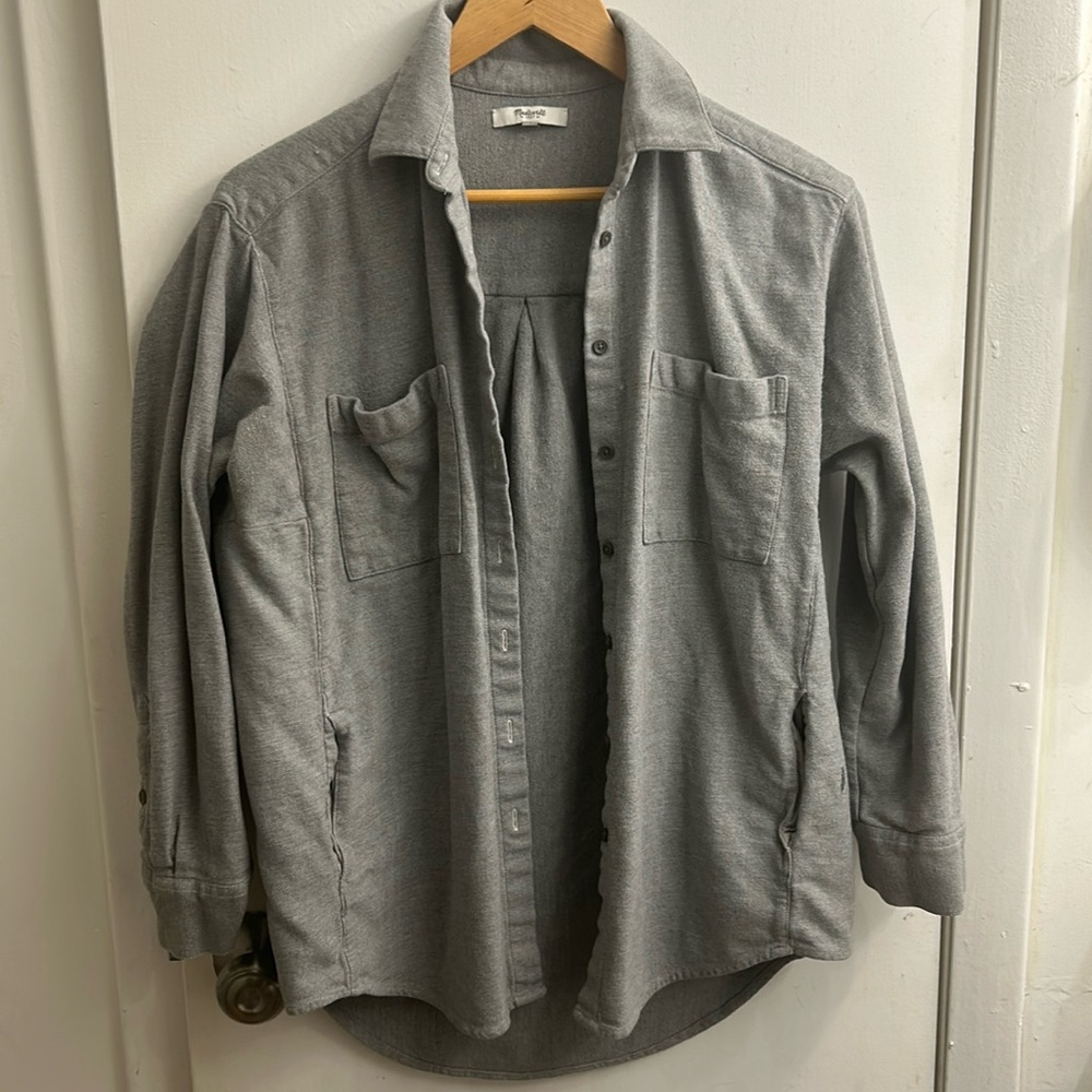 Gray Madewell Thick Flannel size M WITH POCKETS
